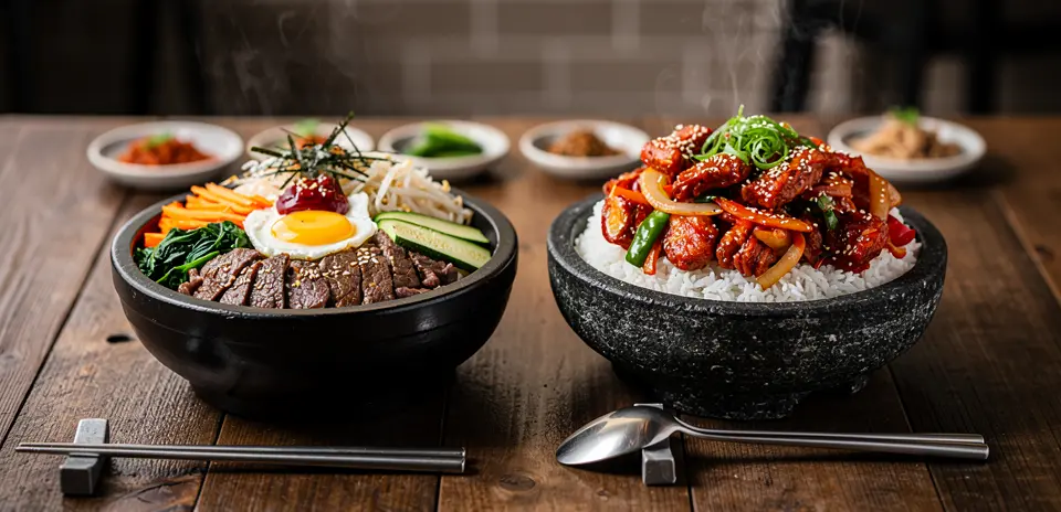 Bol de bibimbap servi chez Oppa Bistro à Toulouse