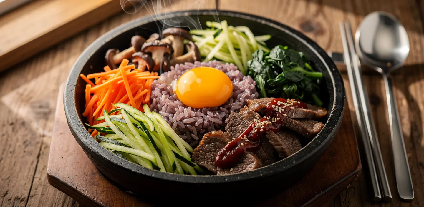 Plat coréen servi au restaurant Oppa Bistro à Toulouse